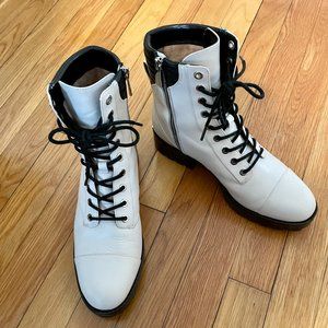 Michael Kors Leather Boot in Light Cream 8.5